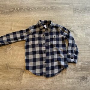Button down long sleeve shirt.